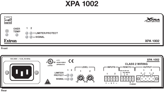 爱思创Extron电子-立体声功率放大器-XPA 1002(图2)